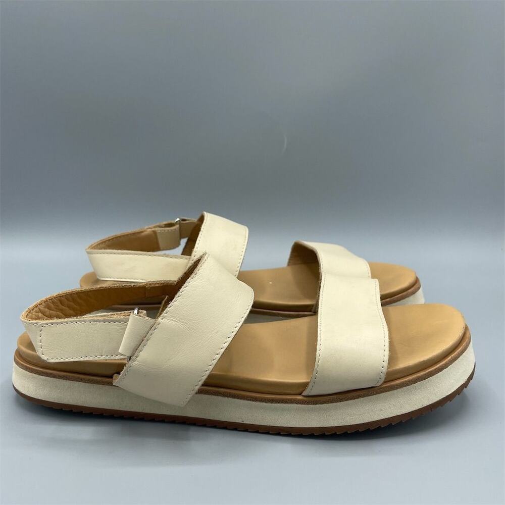 Nisolo Women's Slingback Flatform Sandal Size 9 Beige Casual Wedge‎ Minimalist